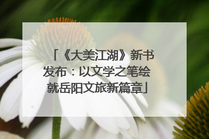 《大美江湖》新书发布：以文学之笔绘就岳阳文旅新篇章