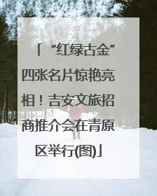 “红绿古金”四张名片惊艳亮相！吉安文旅招商推介会在青原区举行(图)