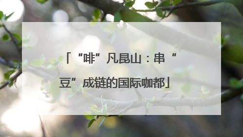 “啡”凡昆山：串“豆”成链的国际咖都