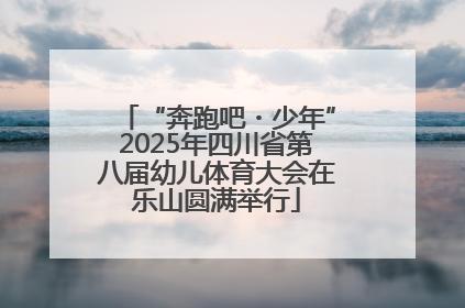 “奔跑吧・少年”2025年四川省第八届幼儿体育大会在乐山圆满举行