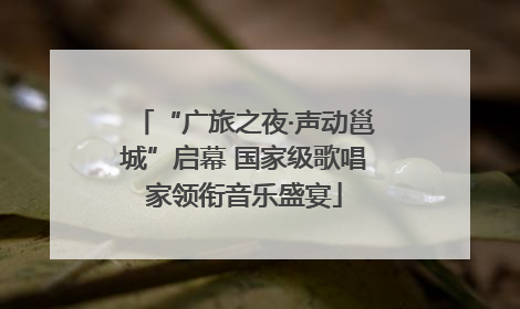 “广旅之夜·声动邕城”启幕 国家级歌唱家领衔音乐盛宴