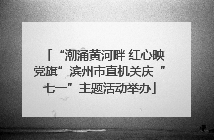 “潮涌黄河畔 红心映党旗”滨州市直机关庆“七一”主题活动举办