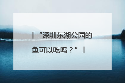 “深圳东湖公园的鱼可以吃吗？”