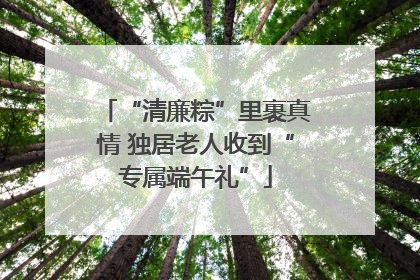 “清廉粽”里裹真情 独居老人收到“专属端午礼”
