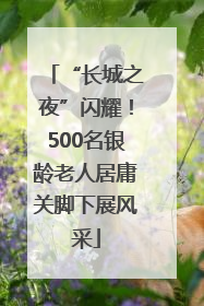 “长城之夜”闪耀！500名银龄老人居庸关脚下展风采