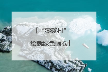 “零碳村” 绘就绿色画卷
