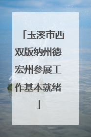 玉溪市西双版纳州德宏州参展工作基本就绪