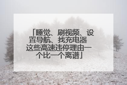 睡觉、刷视频、设置导航、找充电器 这些高速违停理由一个比一个离谱