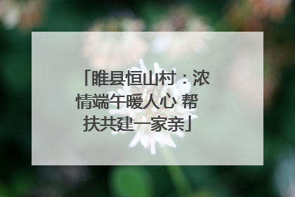 睢县恒山村：浓情端午暖人心 帮扶共建一家亲