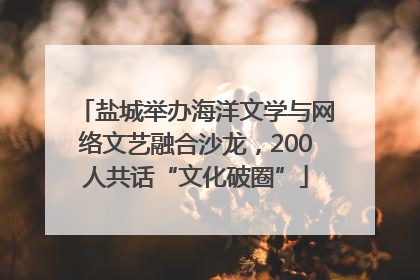 盐城举办海洋文学与网络文艺融合沙龙，200人共话“文化破圈”