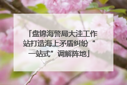 盘锦海警局大洼工作站打造海上矛盾纠纷“一站式”调解阵地