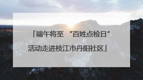 端午将至 “百姓点检日”活动走进枝江市丹阳社区