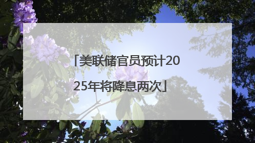美联储官员预计2025年将降息两次