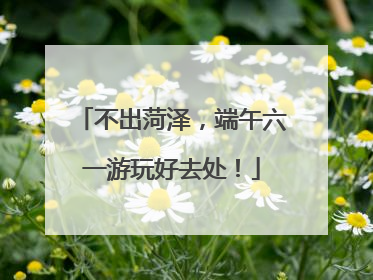 不出菏泽，端午六一游玩好去处！
