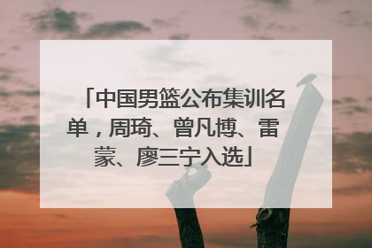 中国男篮公布集训名单，周琦、曾凡博、雷蒙、廖三宁入选