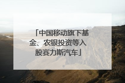 中国移动旗下基金、农银投资等入股赛力斯汽车