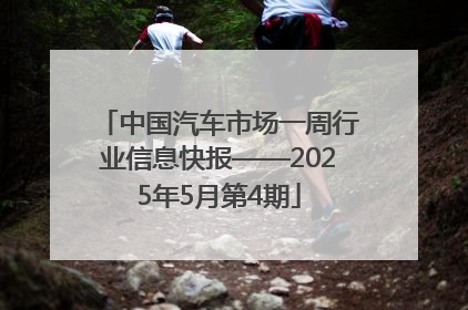 中国汽车市场一周行业信息快报——2025年5月第4期