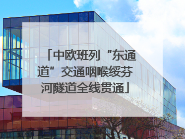 中欧班列“东通道”交通咽喉绥芬河隧道全线贯通