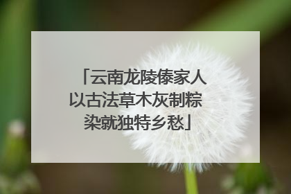 云南龙陵傣家人以古法草木灰制粽 染就独特乡愁