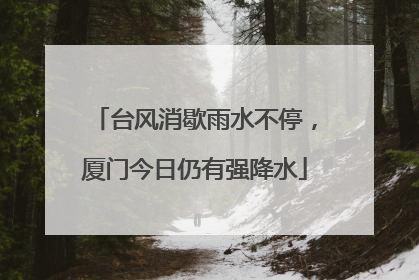 台风消歇雨水不停，厦门今日仍有强降水