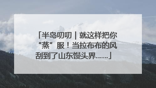 半岛叨叨｜就这样把你“蒸”服！当拉布布的风刮到了山东馒头界……