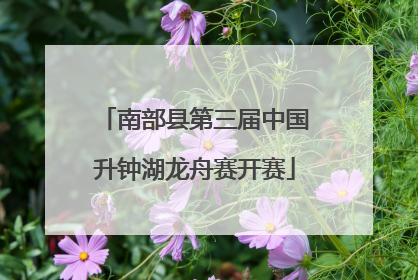南部县第三届中国升钟湖龙舟赛开赛