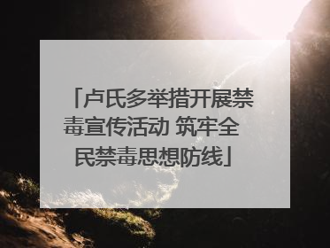 卢氏多举措开展禁毒宣传活动 筑牢全民禁毒思想防线