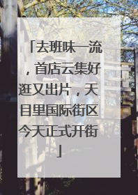 去班味一流，首店云集好逛又出片，天目里国际街区今天正式开街