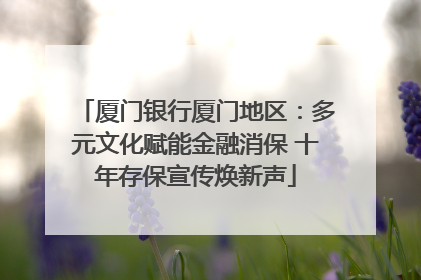 厦门银行厦门地区：多元文化赋能金融消保 十年存保宣传焕新声