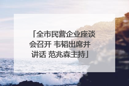 全市民营企业座谈会召开 韦韬出席并讲话 范兆森主持
