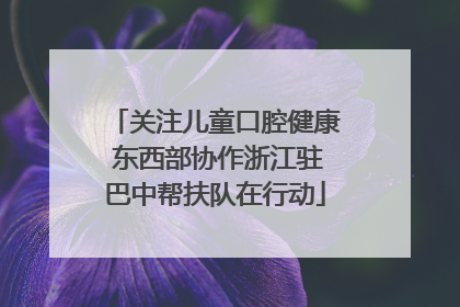 关注儿童口腔健康 东西部协作浙江驻巴中帮扶队在行动
