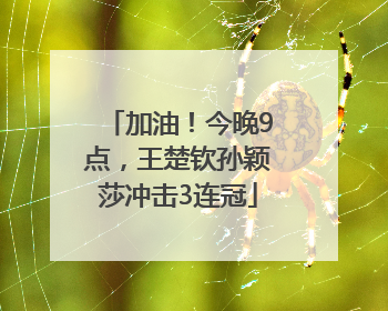 加油！今晚9点，王楚钦孙颖莎冲击3连冠