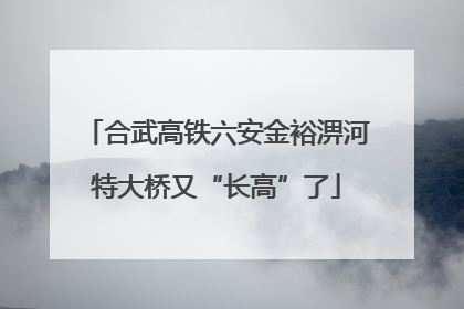 合武高铁六安金裕淠河特大桥又“长高”了