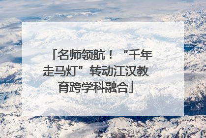 名师领航！“千年走马灯”转动江汉教育跨学科融合