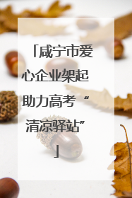 咸宁市爱心企业架起助力高考“清凉驿站”