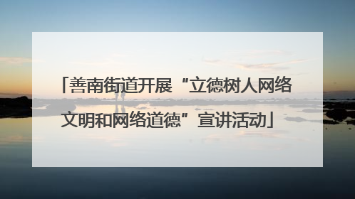 善南街道开展“立德树人网络文明和网络道德”宣讲活动
