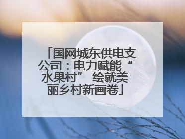 国网城东供电支公司：电力赋能“水果村” 绘就美丽乡村新画卷