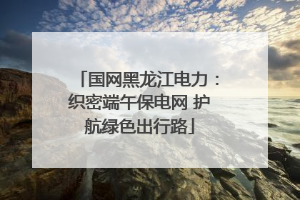 国网黑龙江电力：织密端午保电网 护航绿色出行路