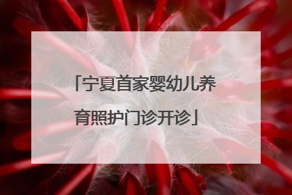 宁夏首家婴幼儿养育照护门诊开诊