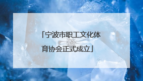 宁波市职工文化体育协会正式成立