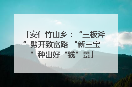 安仁竹山乡：“三板斧”劈开致富路 “新三宝”种出好“钱”景