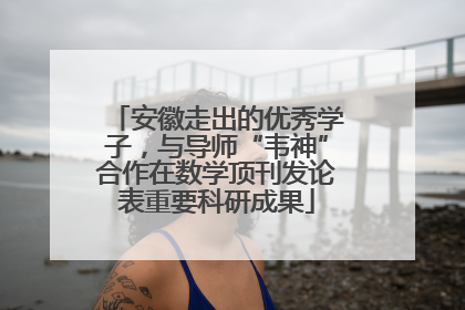 安徽走出的优秀学子，与导师“韦神”合作在数学顶刊发论表重要科研成果