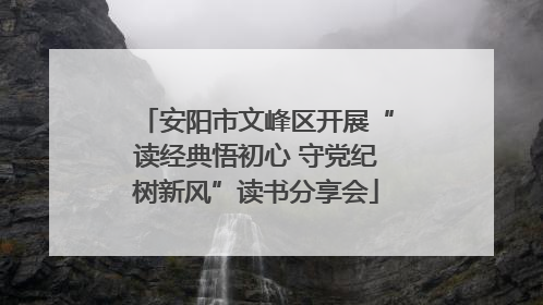 安阳市文峰区开展“读经典悟初心 守党纪树新风”读书分享会