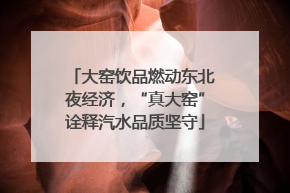 大窑饮品燃动东北夜经济，“真大窑”诠释汽水品质坚守
