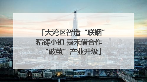 大湾区智造“联姻”精铸小镇 嘉禾借合作“破茧”产业升级