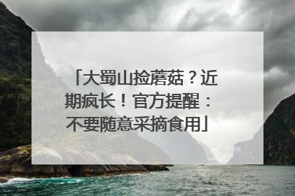 大蜀山捡蘑菇？近期疯长！官方提醒：不要随意采摘食用