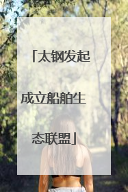 太钢发起成立船舶生态联盟