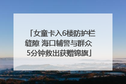 女童卡入6楼防护栏缝隙 海口辅警与群众5分钟救出获赠锦旗