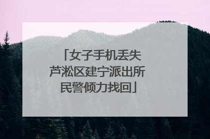 女子手机丢失 芦淞区建宁派出所民警倾力找回
