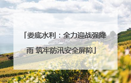 娄底水利：全力迎战强降雨 筑牢防汛安全屏障